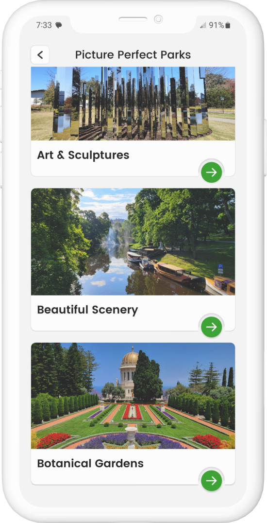 Parkscape app screen